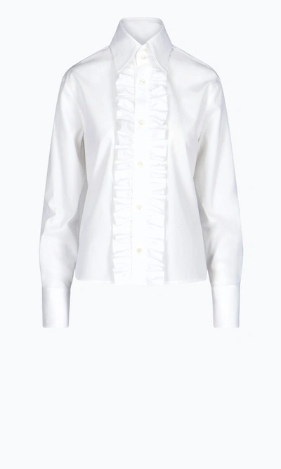 Shop Saint Laurent Top In White