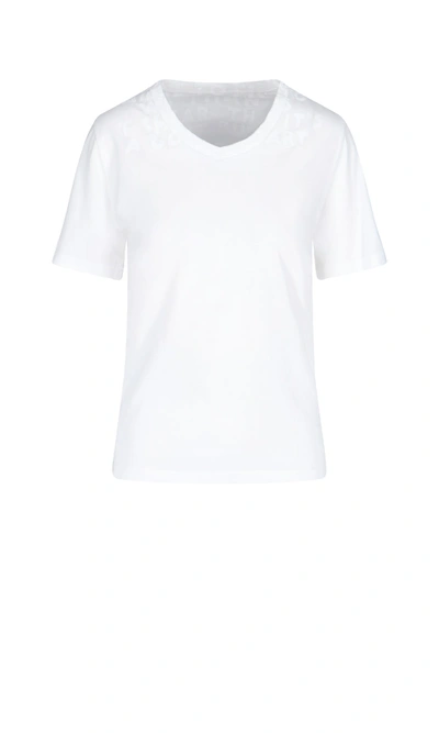 Shop Mm6 Maison Margiela Spraypaint Effect T-shirt In White