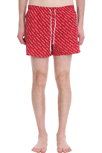 Shop Dsquared2 Beachwear In Red Polyester