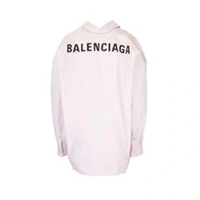 Shop Balenciaga Logo Shirt In Pink