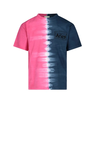 Shop Aries Tie-dye T-shirt In Blue