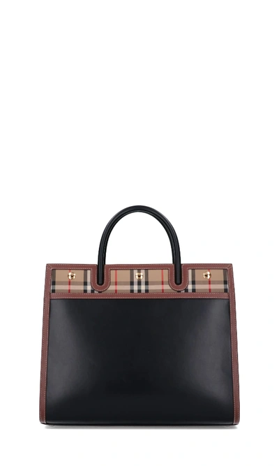 Shop Burberry Tote In Black