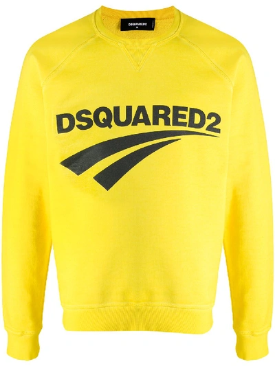 Shop Dsquared2 Logo-print Sweatshirt In Yellow