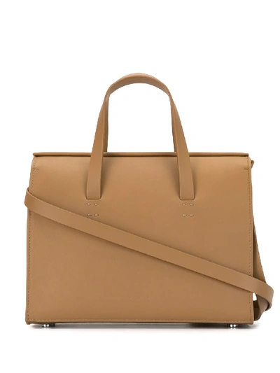 Shop Aesther Ekme New Mini Barrel Tote Bag In Brown
