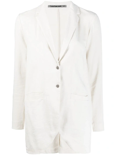 Shop Transit Single-breasted Long-line Blazer In Neutrals