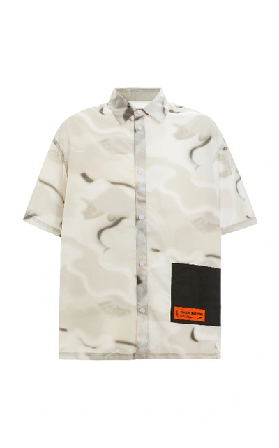 Shop Heron Preston Ss Camo-print Cotton Shirt