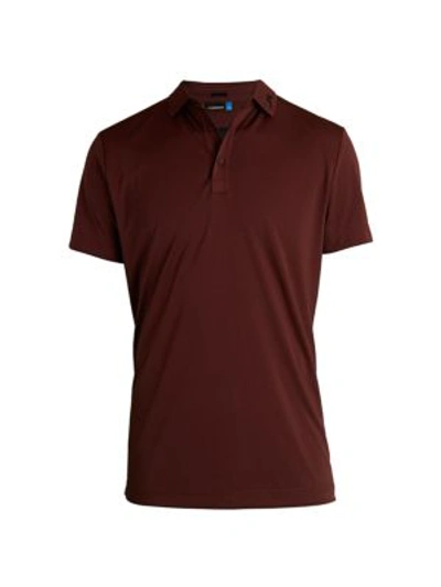 Shop J. Lindeberg Men's Regular-fit Tx Jersey Golf Shirt In Dark Moccasin