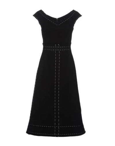 Dolce & Gabbana Midi Dresses In Black