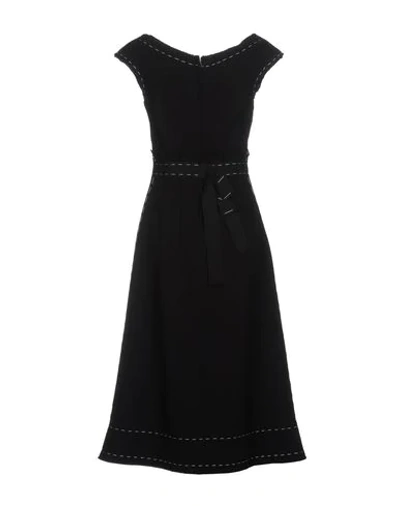 Shop Dolce & Gabbana Woman Midi Dress Black Size 2 Virgin Wool, Elastane