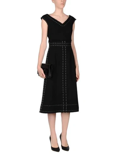Dolce & Gabbana Midi Dresses In Black