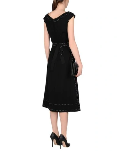 Dolce & Gabbana Midi Dresses In Black