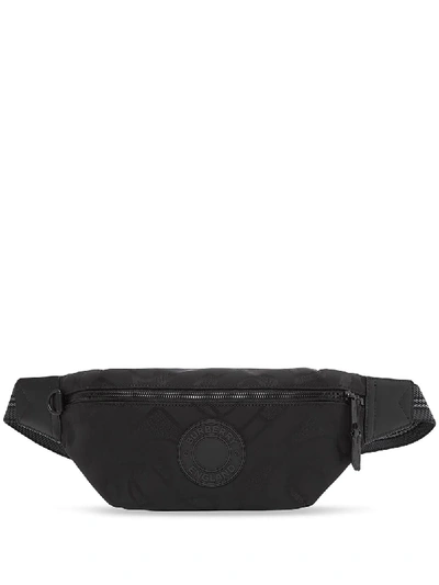 Shop Burberry Monogram Sonny Belt Bag In Black