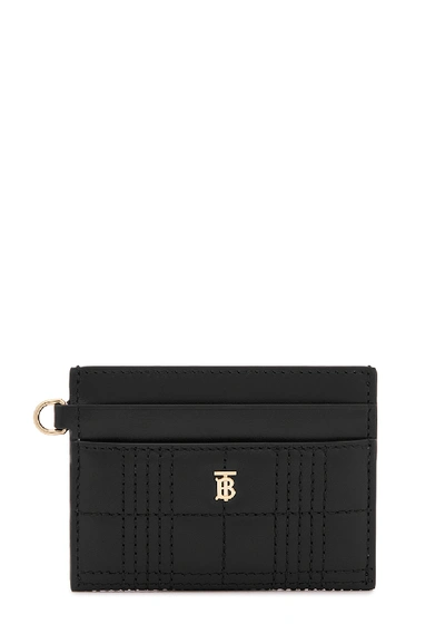 Shop Burberry Sandon Black Leather Card Holder