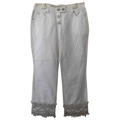 Pre-owned Dior Straight Pants In White