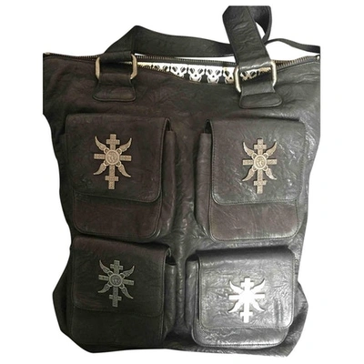 Pre-owned Thomas Wylde Leather Handbag In Black