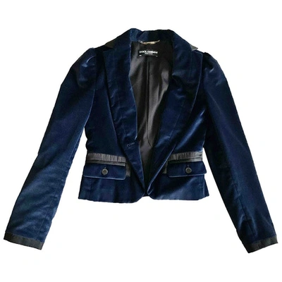 Pre-owned Dolce & Gabbana Navy Cotton Jacket