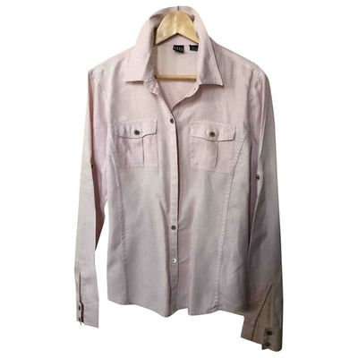 Pre-owned Saks Fifth Avenue Linen Shirt In Pink