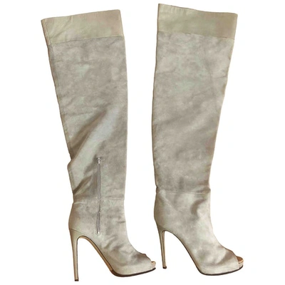 Pre-owned Diego Dolcini Boots In Grey