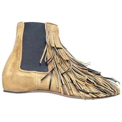 Pre-owned Daniele Michetti Mocassin Boots In Camel