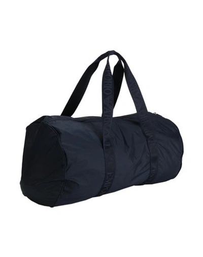 Shop Emporio Armani Duffel Bags In Dark Blue