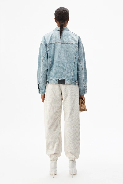 Shop Alexander Wang Game Jacket In Denim In Bleach