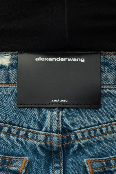 Shop Alexander Wang Bite Shorts In Light Indigo Aged