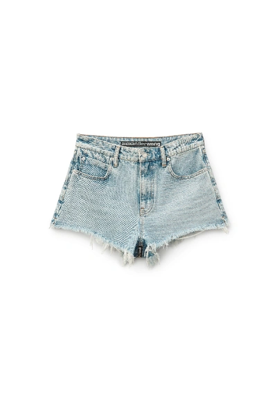 Shop Alexander Wang Bite Zip Shorts In Pebble Bleach
