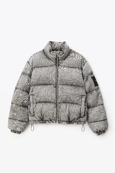 Shop Alexander Wang Grey Puffer Jacket In Light Grey