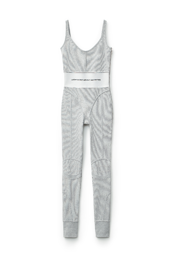 alexander wang logo elastic jumpsuit
