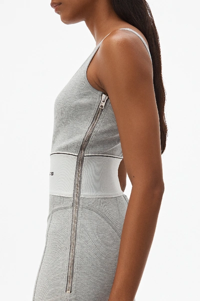 Alexander Wang Logo Elastic Jumpsuit in Ribbed Jersey - ShopStyle