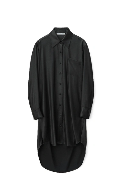 Shop Alexander Wang Wash + Go Wet Shine Dress In Black