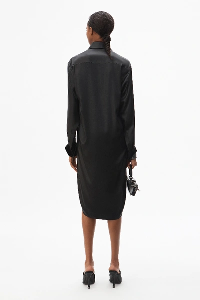 Shop Alexander Wang Wash + Go Wet Shine Dress In Black