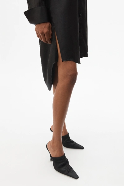 Shop Alexander Wang Wash + Go Wet Shine Dress In Black