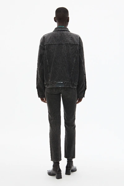 Shop Alexander Wang Game Jacket In Denim In Grey Aged