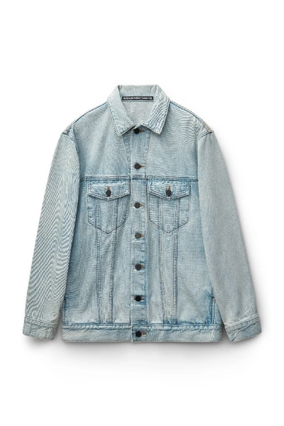 Shop Alexander Wang Daze Denim Jacket In Bleach