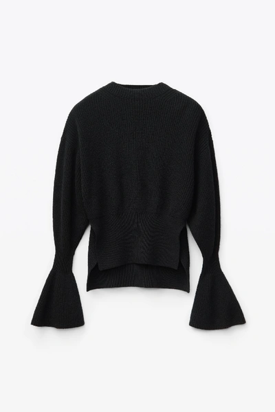 Shop Alexander Wang Mock Neck Pullover In Black