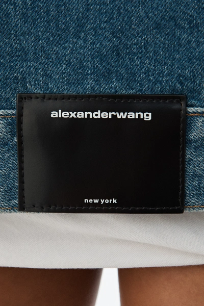 Shop Alexander Wang Daze Denim Jacket In Light Indigo Aged