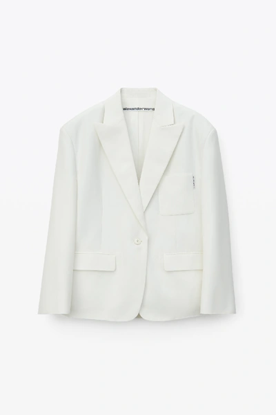 Shop Alexander Wang Relaxed Oversized Blazer In White