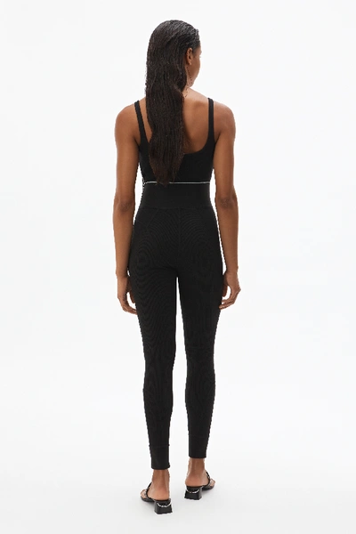 Shop Alexander Wang Logo Elastic Jumpsuit In Ribbed Jersey In Black