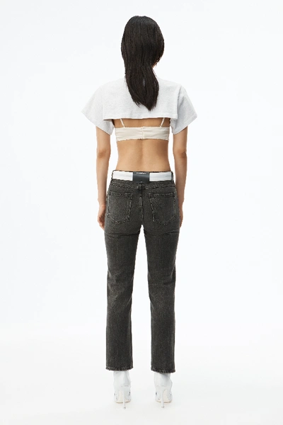 Shop Alexander Wang Cult Cropped Straight Grey Aged