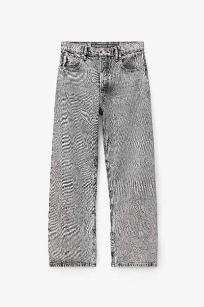 Shop Alexander Wang Curb Jeans In Light Grey Crinkle