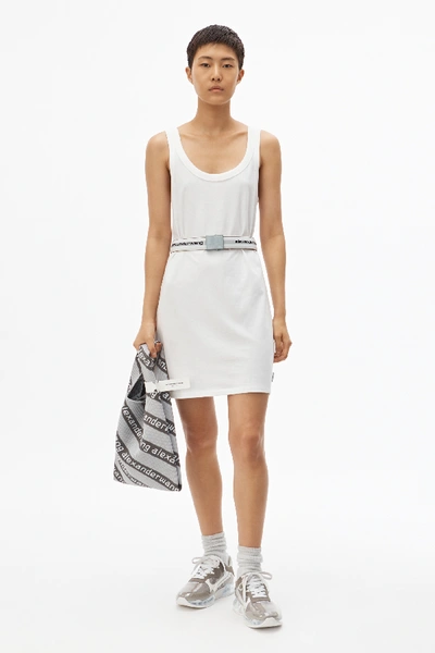 Shop Alexander Wang High Twist Tank Dress In White