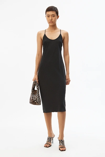 Shop Alexander Wang Light Wash + Go Dress In Black