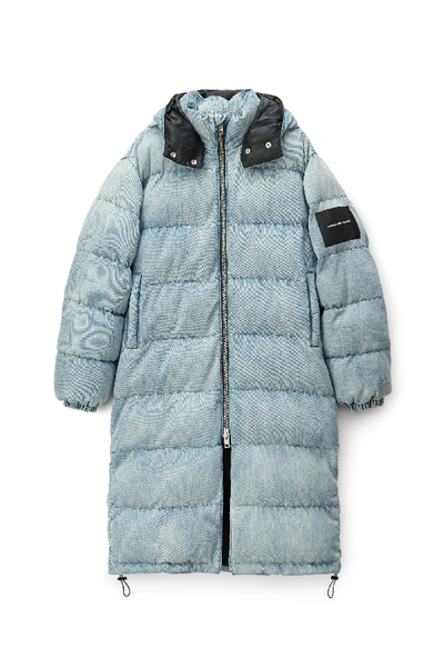 Shop Alexander Wang Long Puffer Jacket In Bleach