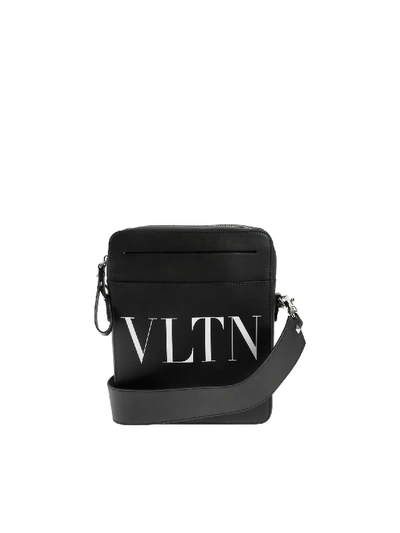 Shop Valentino Small Vltn Shoulder Bag In Black