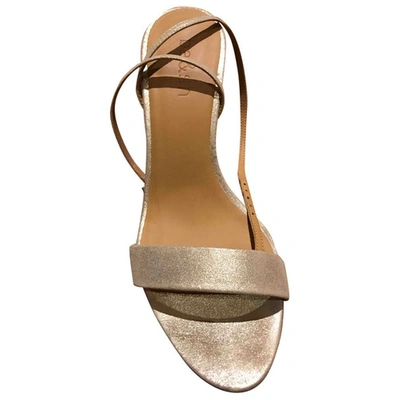 Pre-owned Ba&sh Gold Glitter Sandals