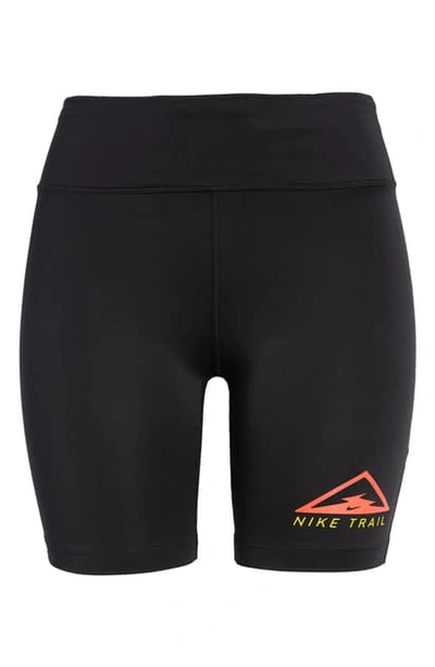 Shop Nike Dri-fit Fast Shorts In Black/reflective Silver