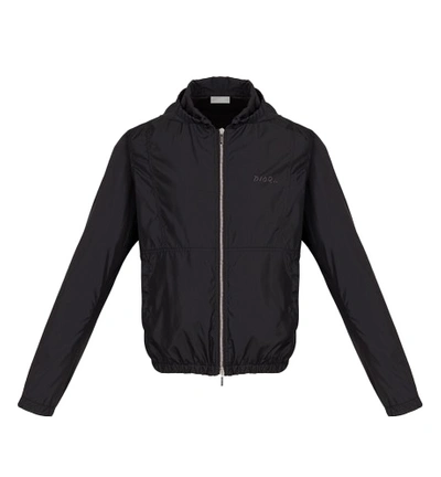 Pre-owned Kaws X Dior Nylon Zip Up Hooded Jacket Black