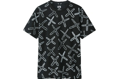 Pre-owned Kaws  X Uniqlo All Over X Tee Black