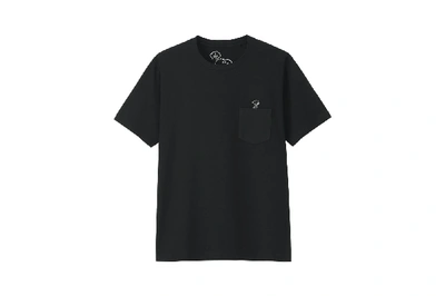 Pre-owned Kaws  X Uniqlo X Peanuts Snoopy Pocket Tee Black